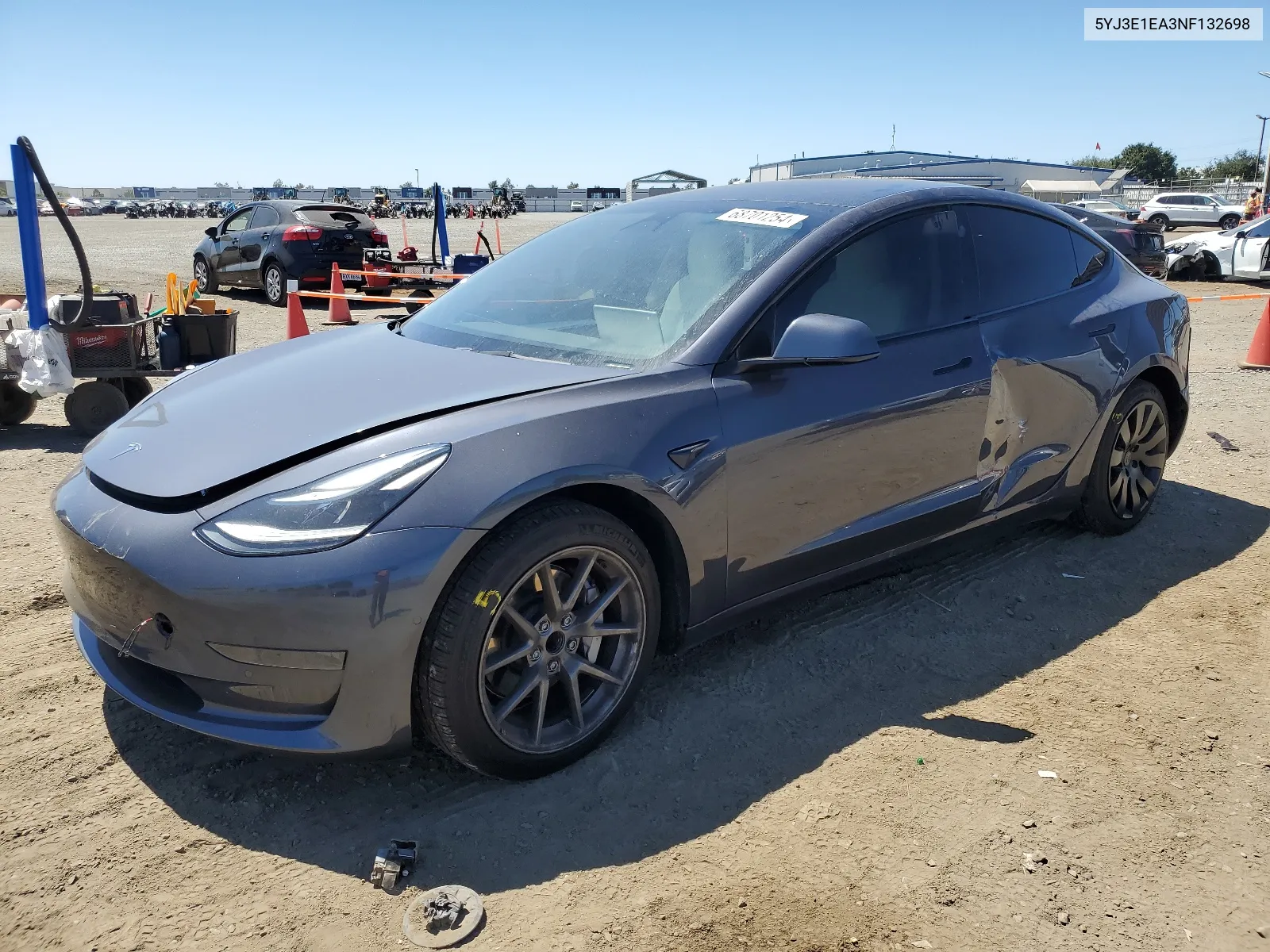 2022 Tesla Model 3 VIN: 5YJ3E1EA3NF132698 Lot: 68701254