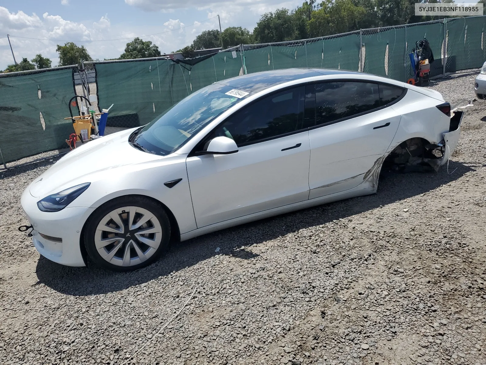 2022 Tesla Model 3 VIN: 5YJ3E1EB3NF118955 Lot: 68796944