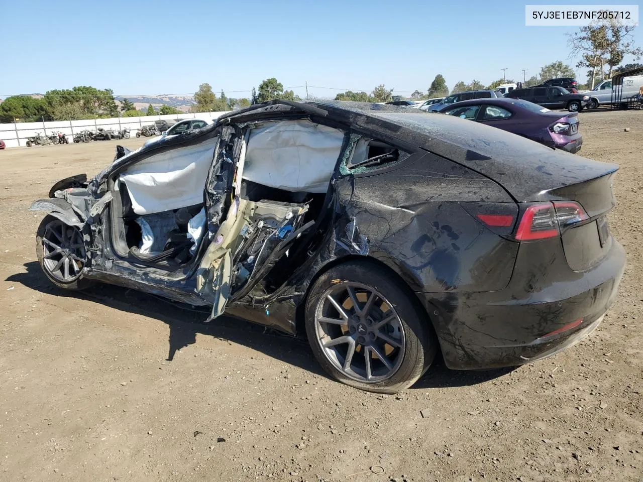 5YJ3E1EB7NF205712 2022 Tesla Model 3