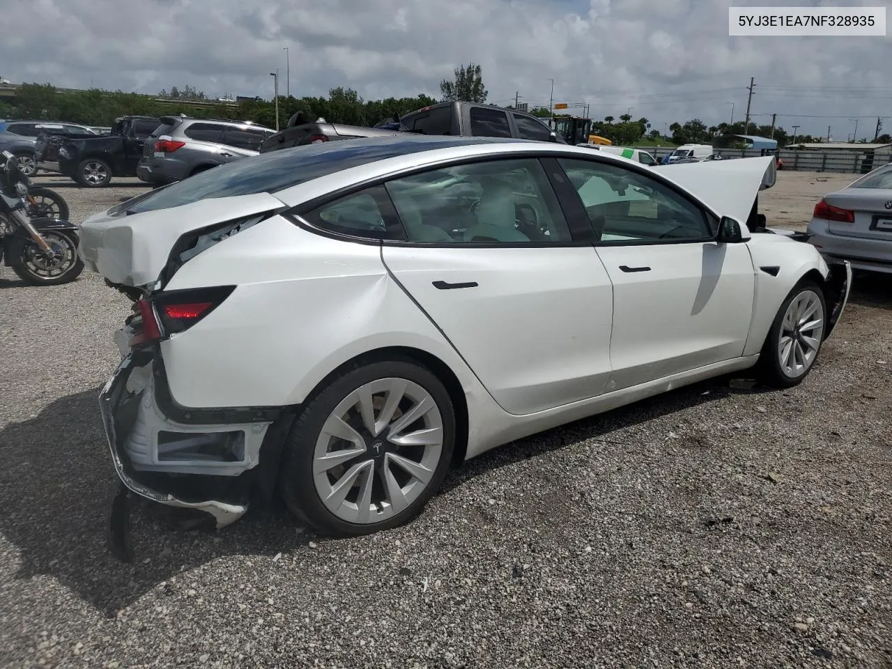 5YJ3E1EA7NF328935 2022 Tesla Model 3