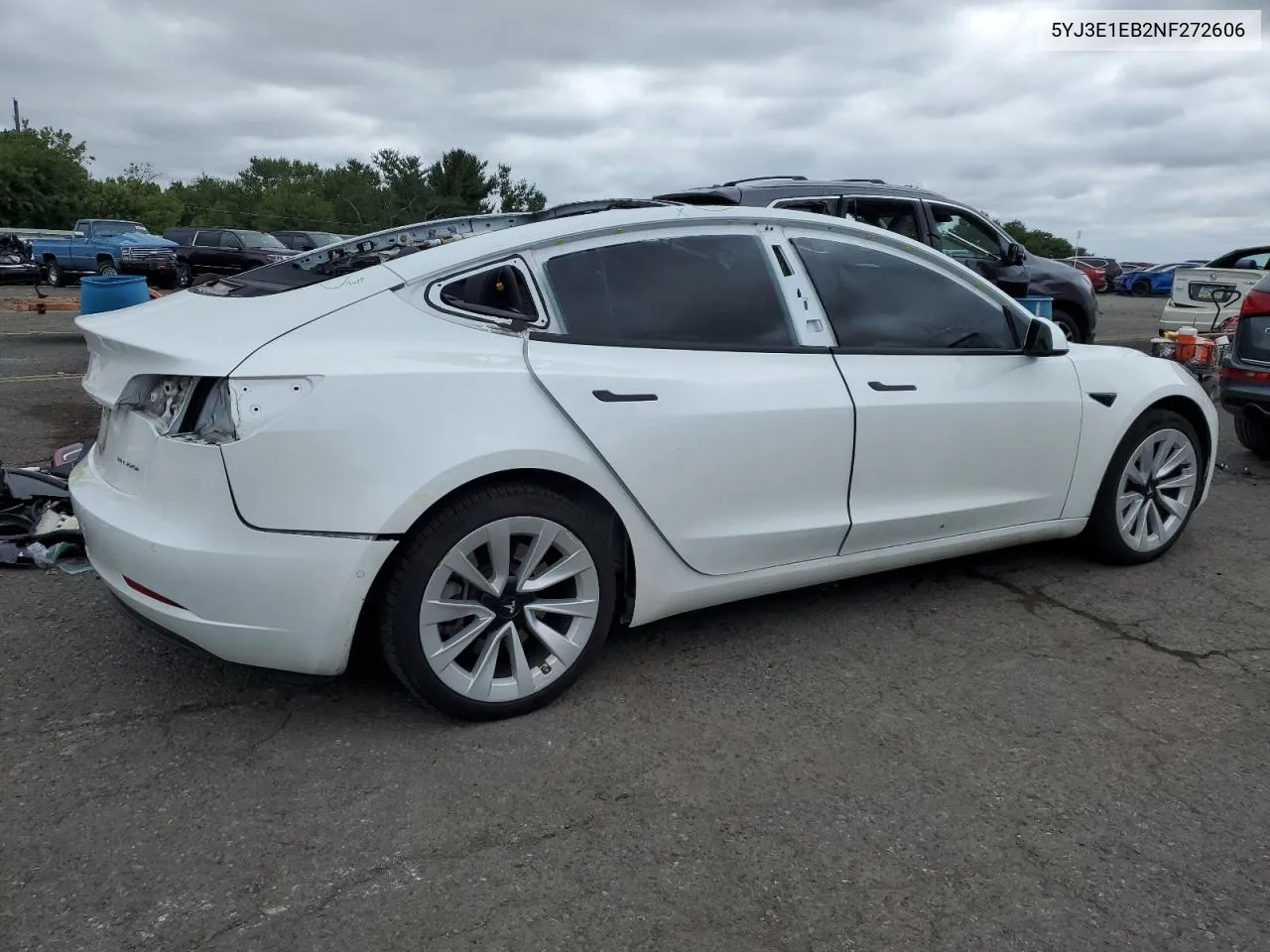 2022 Tesla Model 3 VIN: 5YJ3E1EB2NF272606 Lot: 69387714