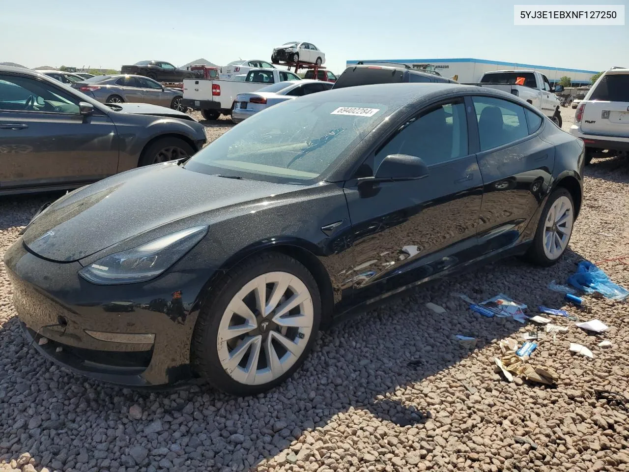 2022 Tesla Model 3 VIN: 5YJ3E1EBXNF127250 Lot: 69402284