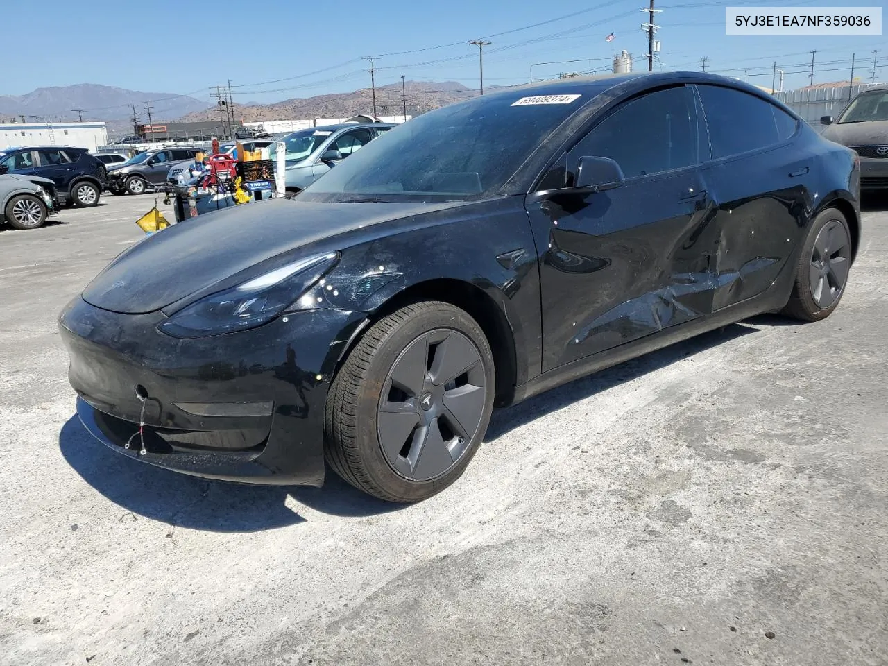 5YJ3E1EA7NF359036 2022 Tesla Model 3