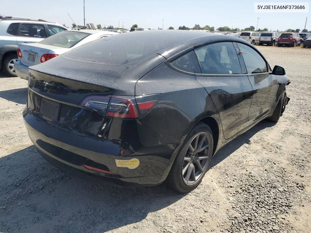 2022 Tesla Model 3 VIN: 5YJ3E1EA6NF373686 Lot: 69435304