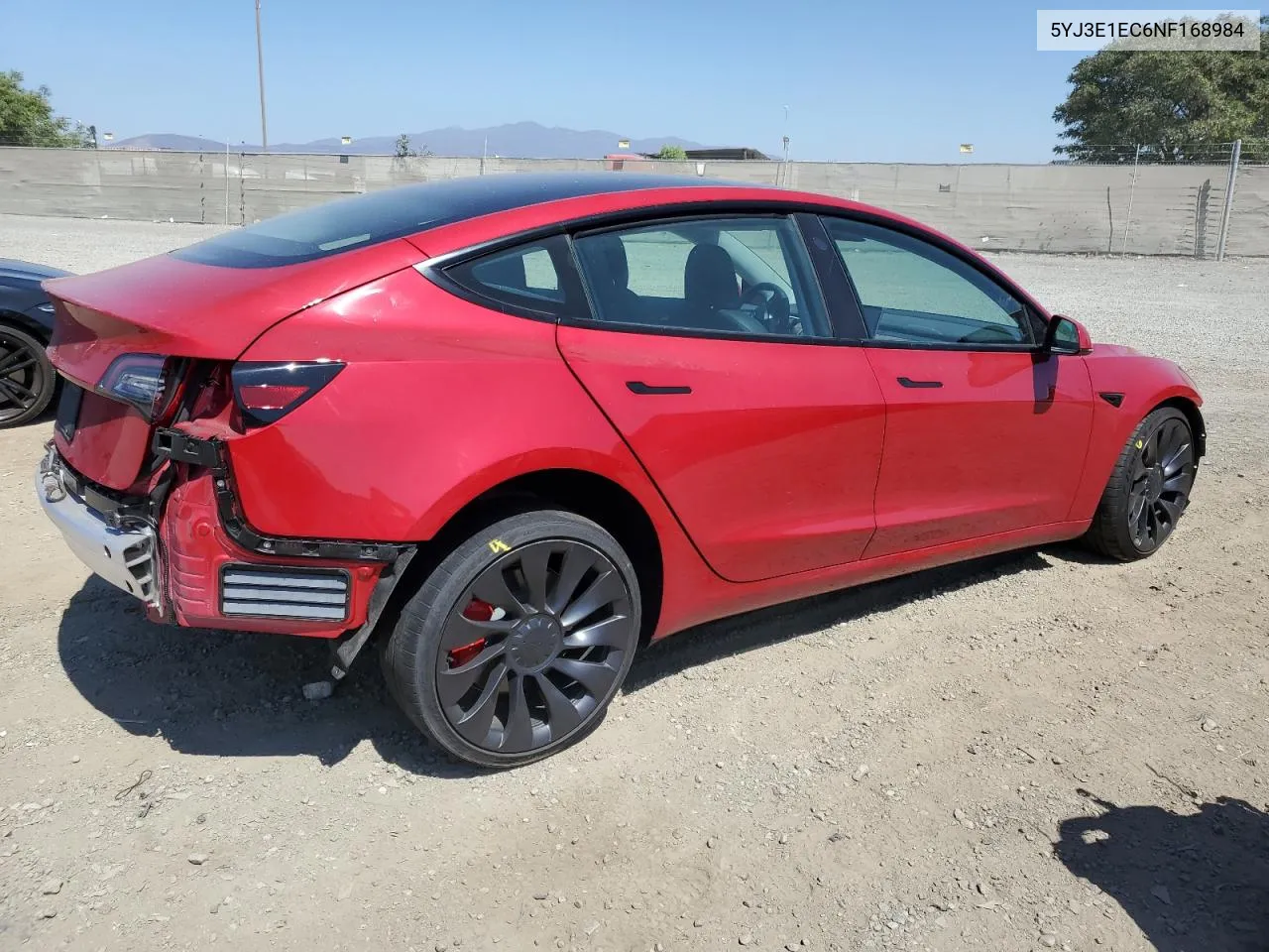 5YJ3E1EC6NF168984 2022 Tesla Model 3