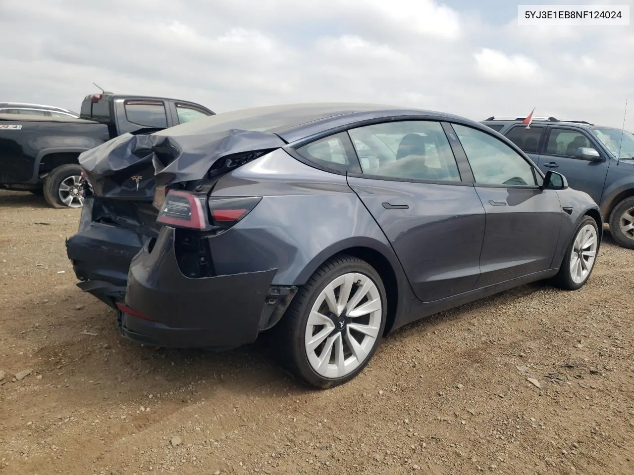 2022 Tesla Model 3 VIN: 5YJ3E1EB8NF124024 Lot: 69510044