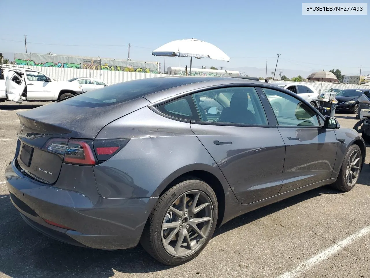 2022 Tesla Model 3 VIN: 5YJ3E1EB7NF277493 Lot: 69624384