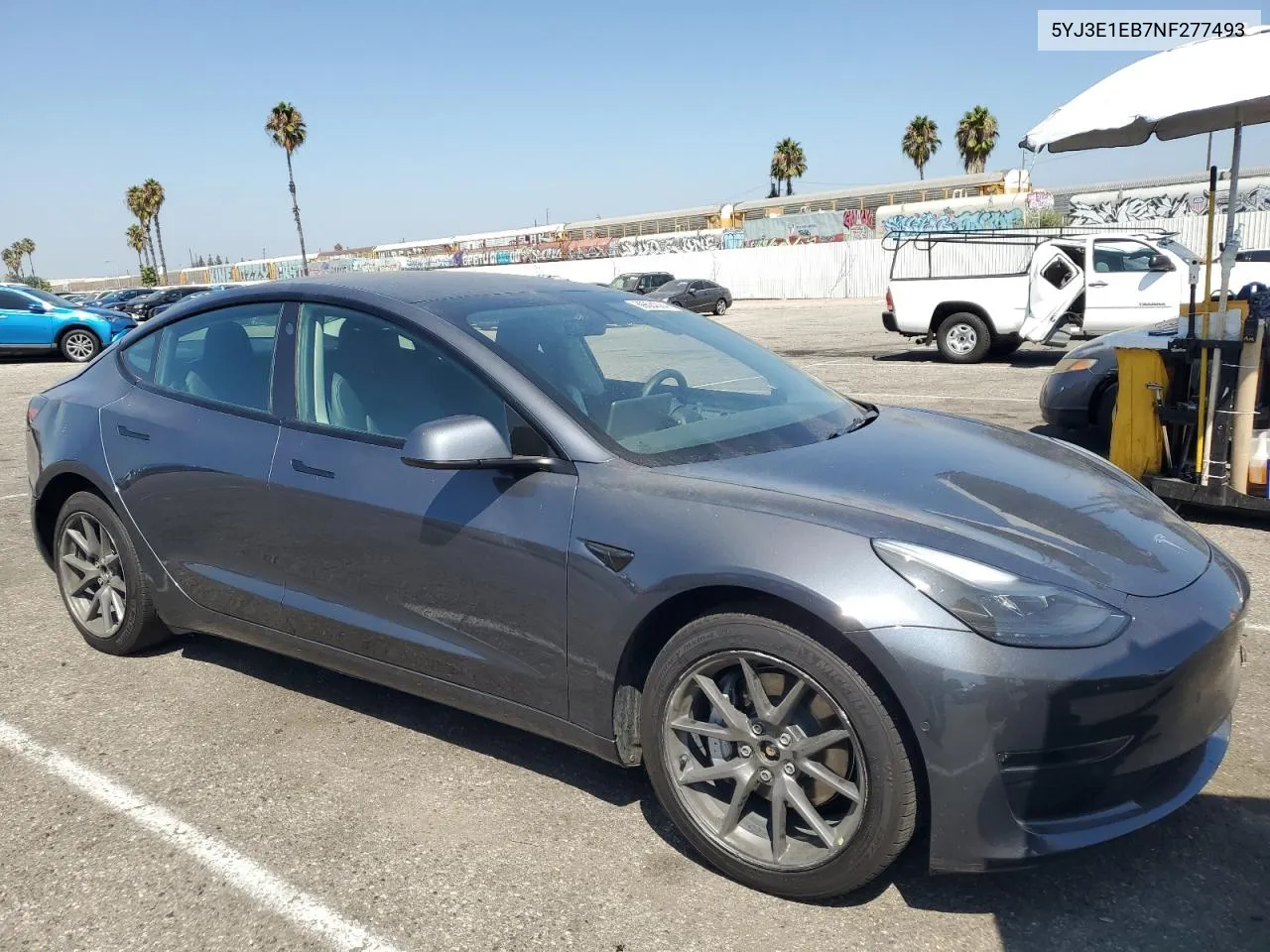 5YJ3E1EB7NF277493 2022 Tesla Model 3