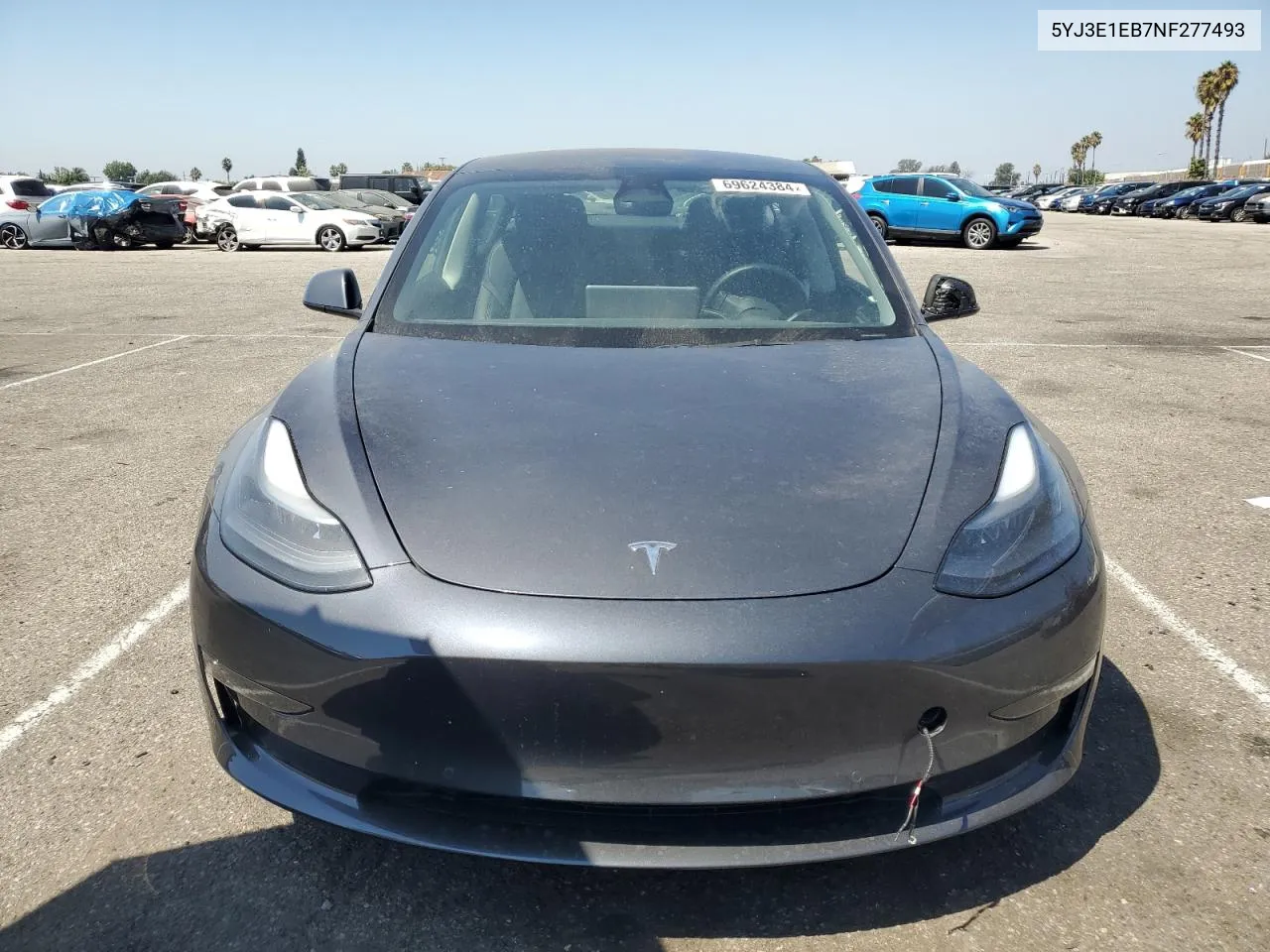 2022 Tesla Model 3 VIN: 5YJ3E1EB7NF277493 Lot: 69624384