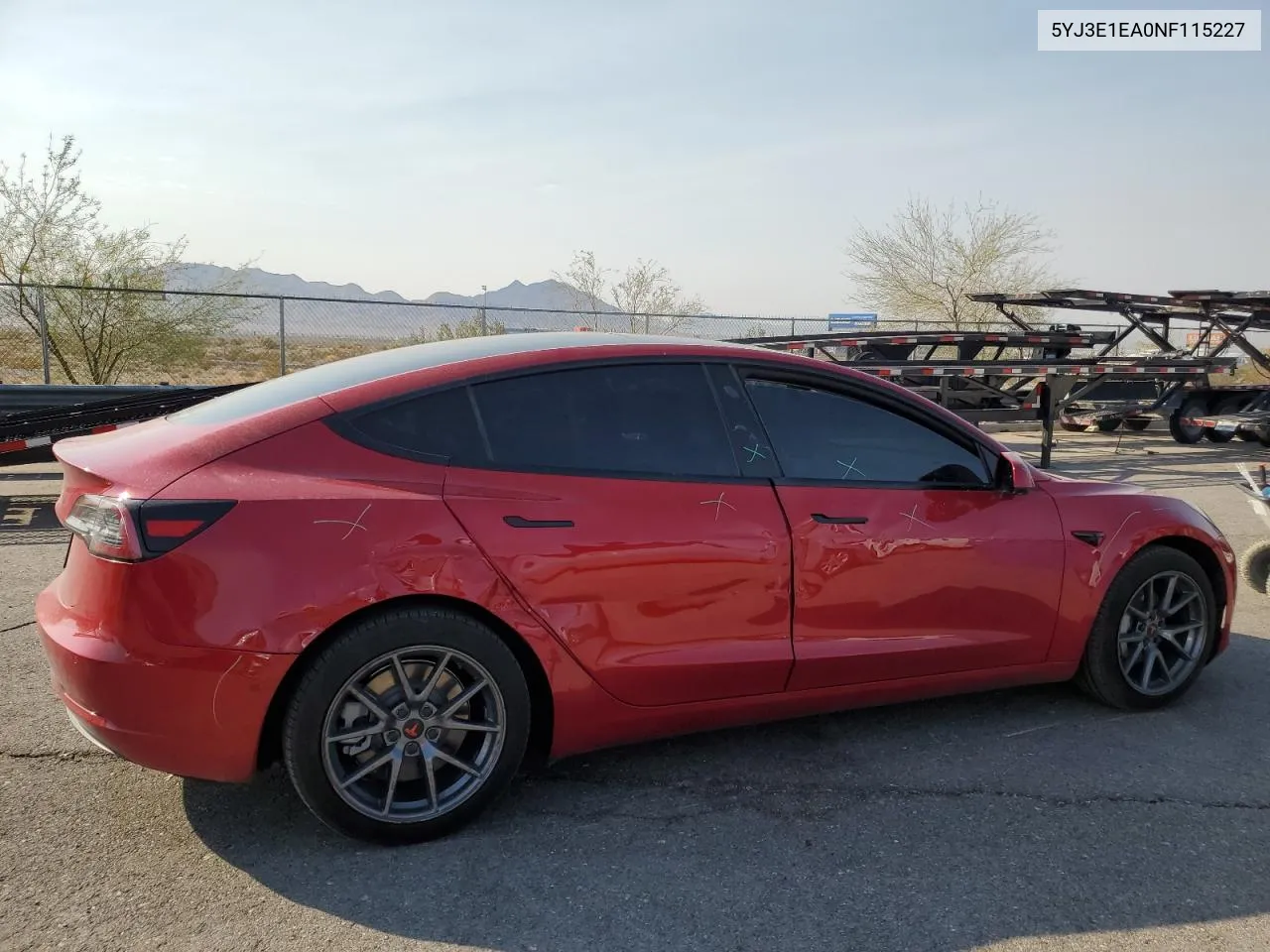 5YJ3E1EA0NF115227 2022 Tesla Model 3