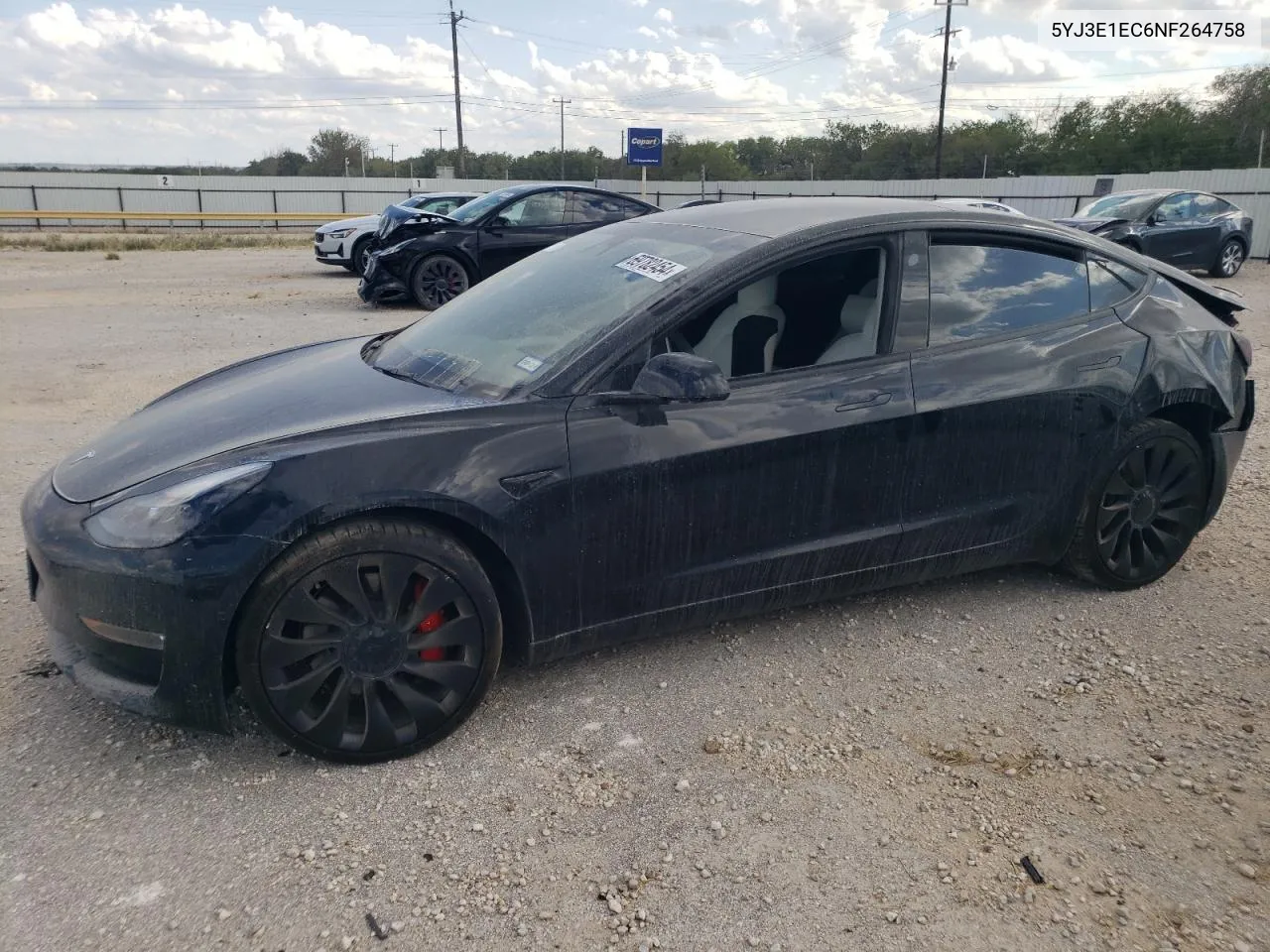 5YJ3E1EC6NF264758 2022 Tesla Model 3