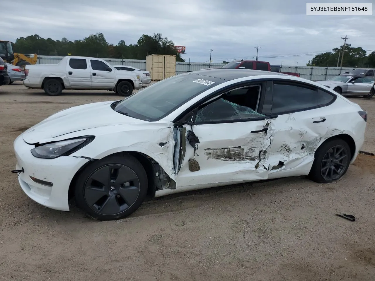 5YJ3E1EB5NF151648 2022 Tesla Model 3