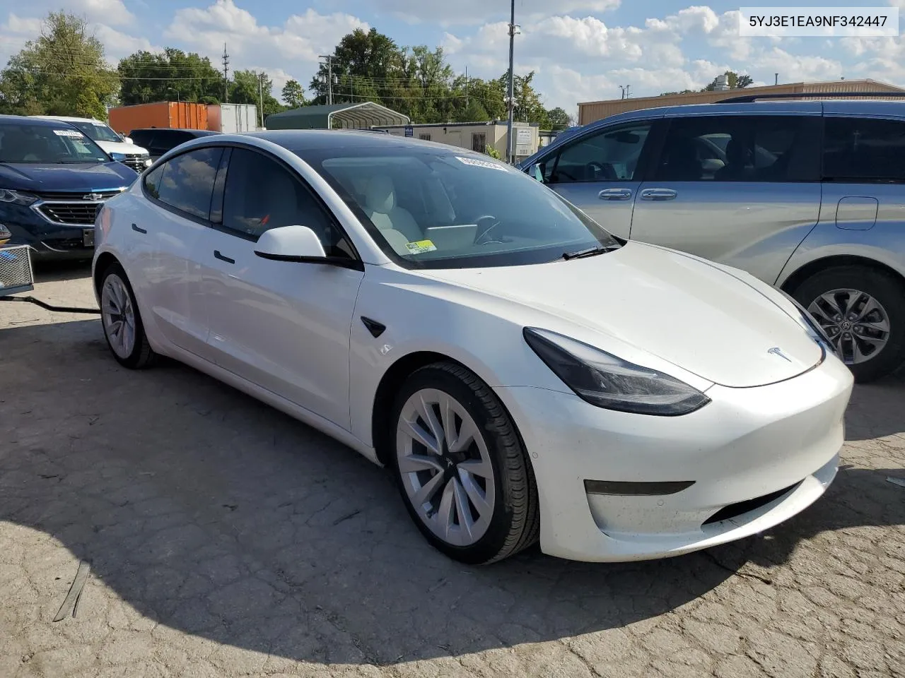 2022 Tesla Model 3 VIN: 5YJ3E1EA9NF342447 Lot: 69898354