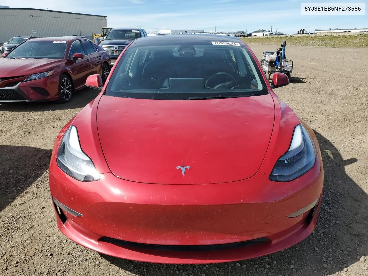 2022 Tesla Model 3 VIN: 5YJ3E1EB5NF273586 Lot: 69926634