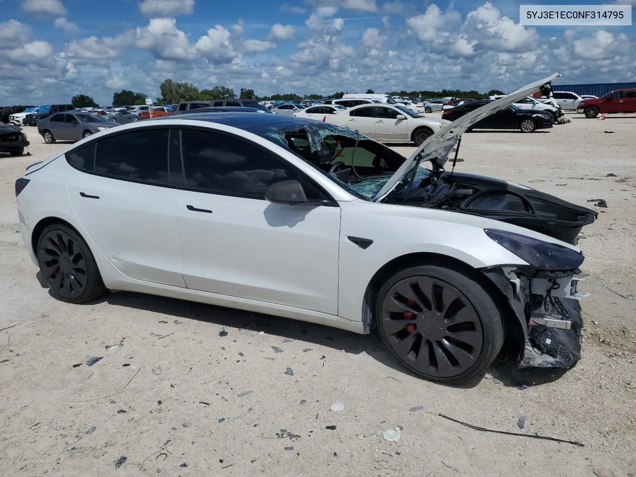 5YJ3E1EC0NF314795 2022 Tesla Model 3