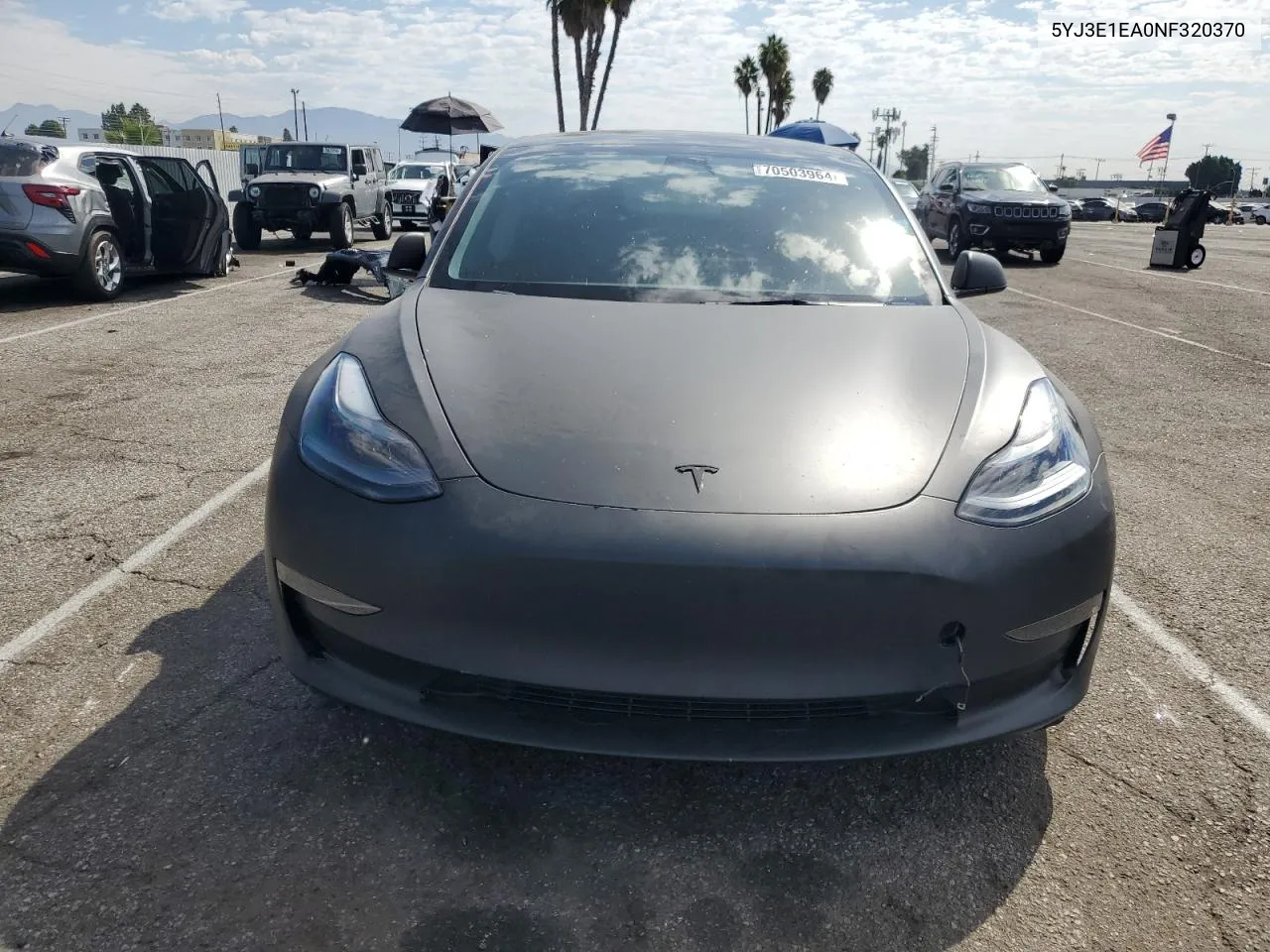 2022 Tesla Model 3 VIN: 5YJ3E1EA0NF320370 Lot: 70503964