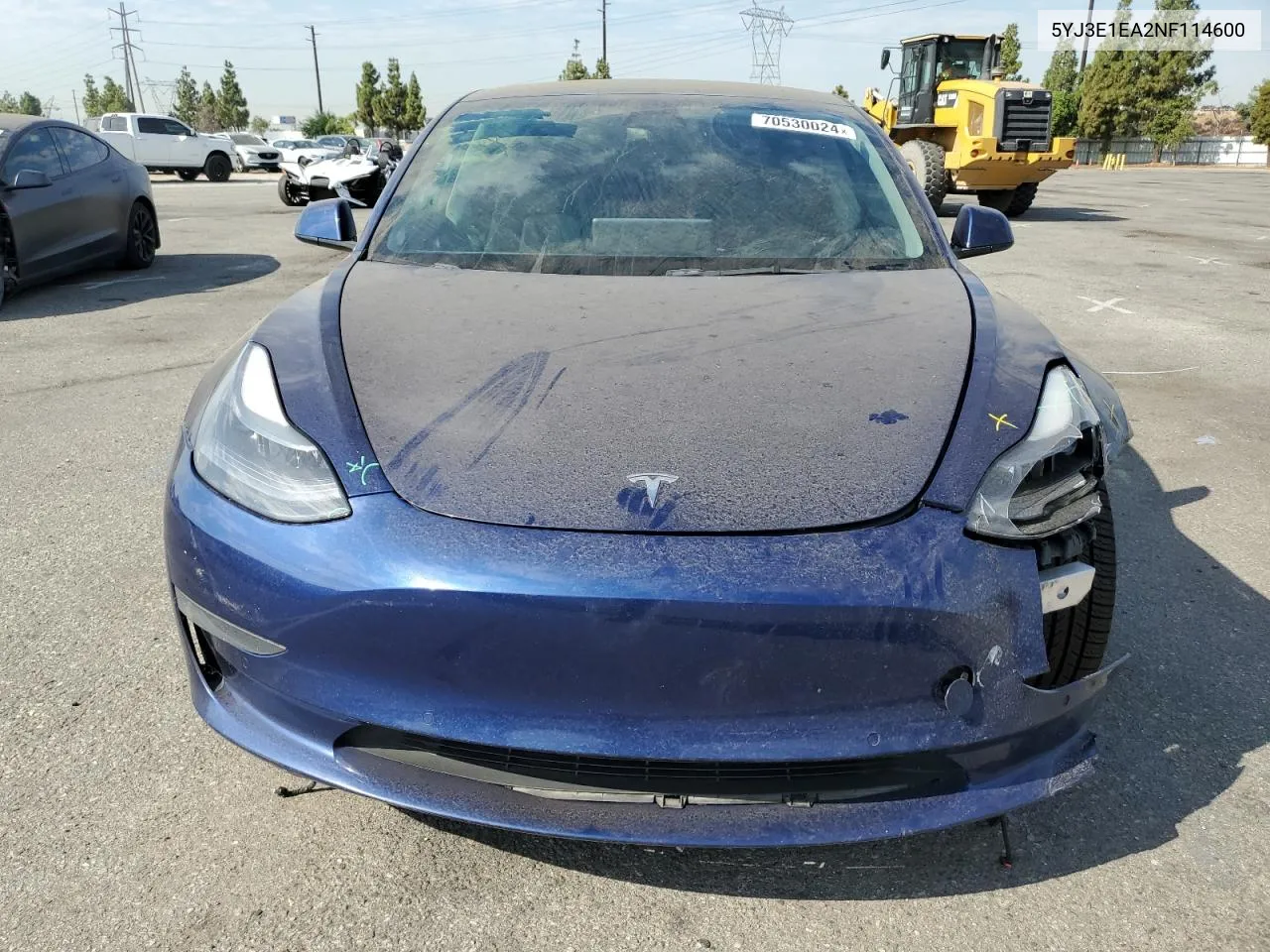 2022 Tesla Model 3 VIN: 5YJ3E1EA2NF114600 Lot: 70530024