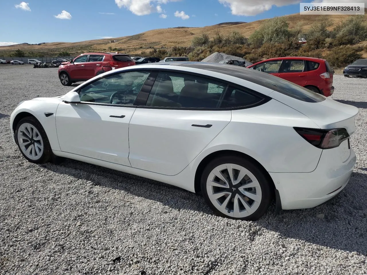 2022 Tesla Model 3 VIN: 5YJ3E1EB9NF328413 Lot: 70636224