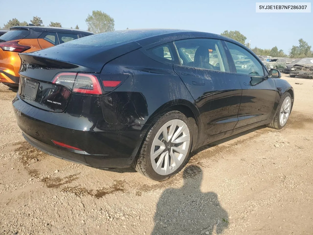 2022 Tesla Model 3 VIN: 5YJ3E1EB7NF286307 Lot: 70678824