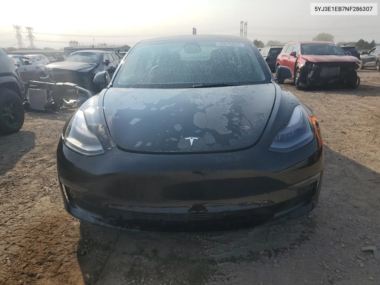 2022 Tesla Model 3 VIN: 5YJ3E1EB7NF286307 Lot: 70678824