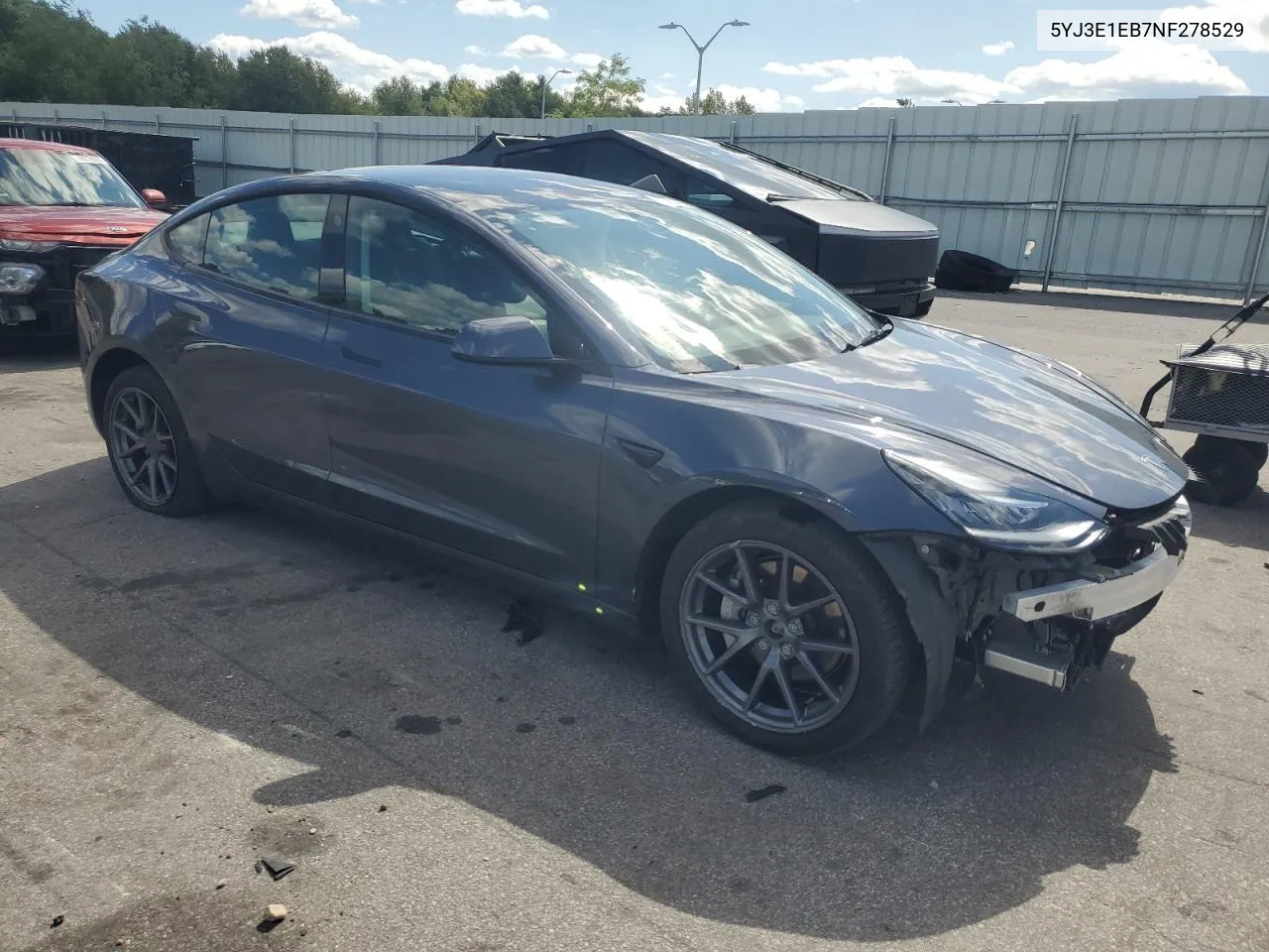 2022 Tesla Model 3 VIN: 5YJ3E1EB7NF278529 Lot: 70802564