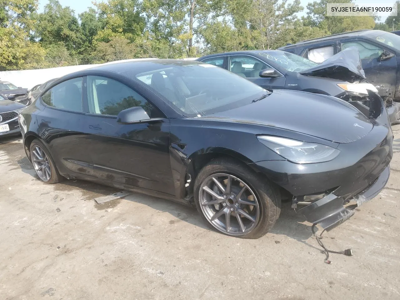 2022 Tesla Model 3 VIN: 5YJ3E1EA6NF190059 Lot: 70838424