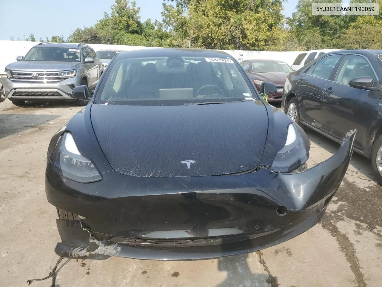 2022 Tesla Model 3 VIN: 5YJ3E1EA6NF190059 Lot: 70838424