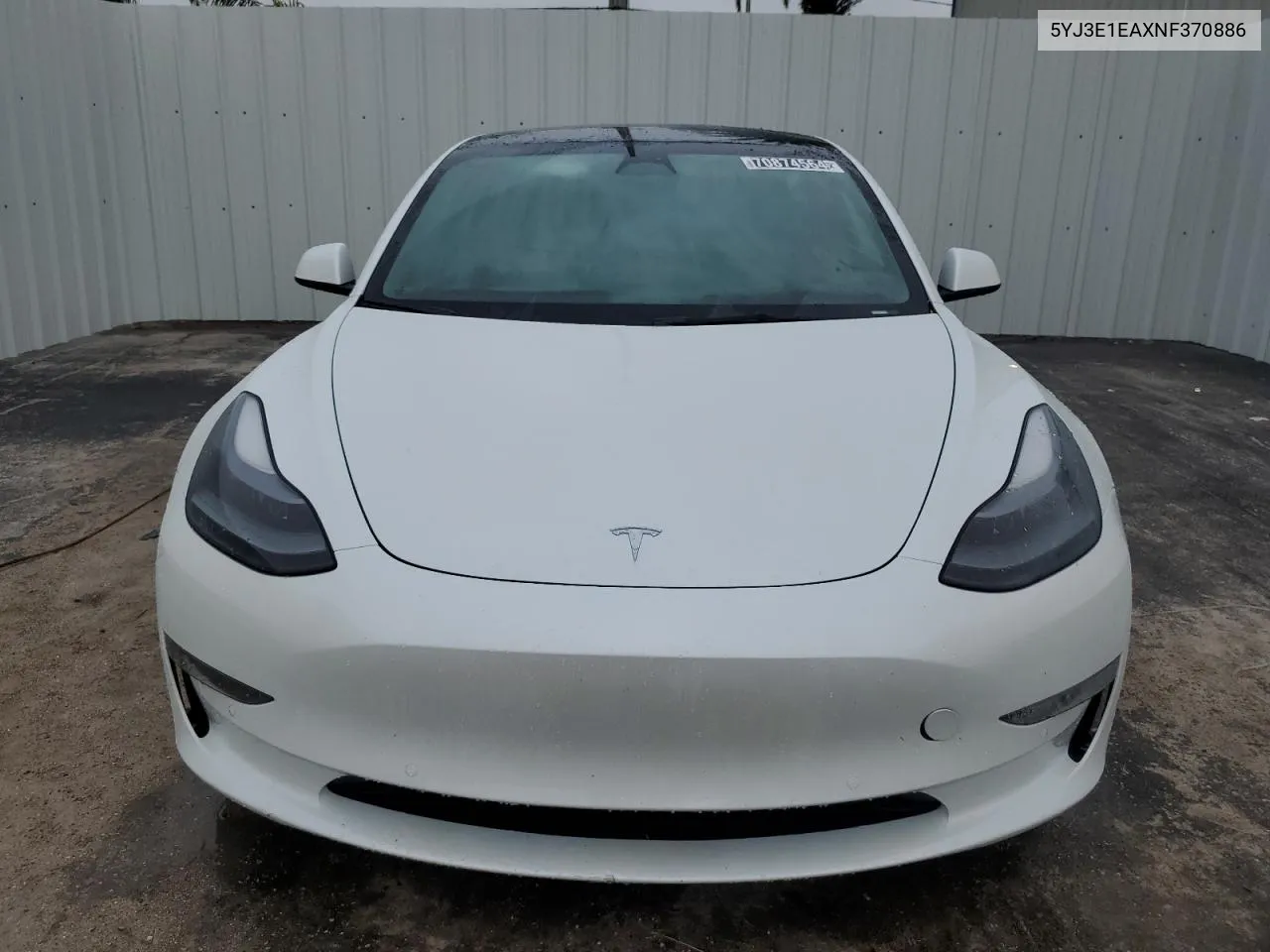 5YJ3E1EAXNF370886 2022 Tesla Model 3