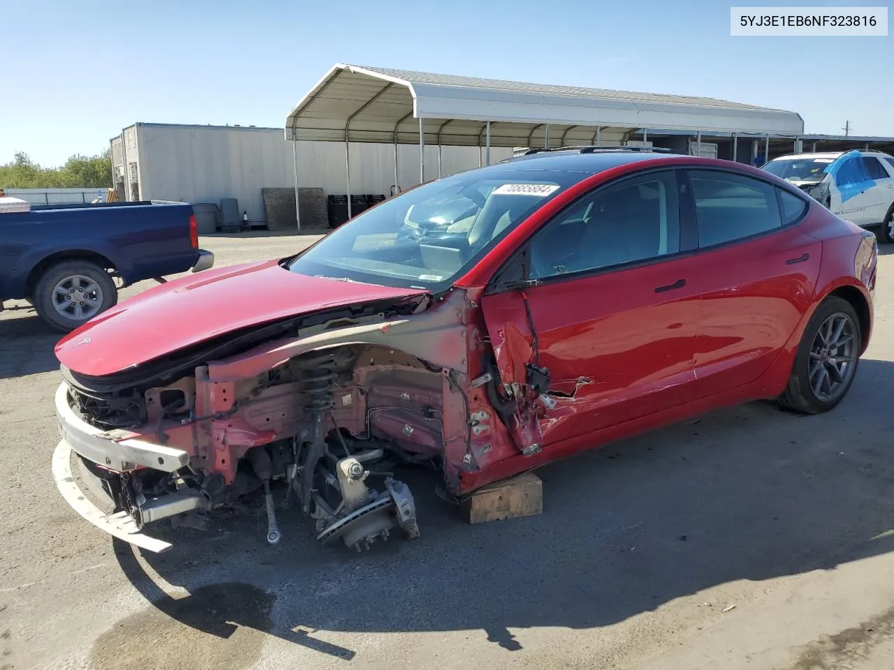 5YJ3E1EB6NF323816 2022 Tesla Model 3