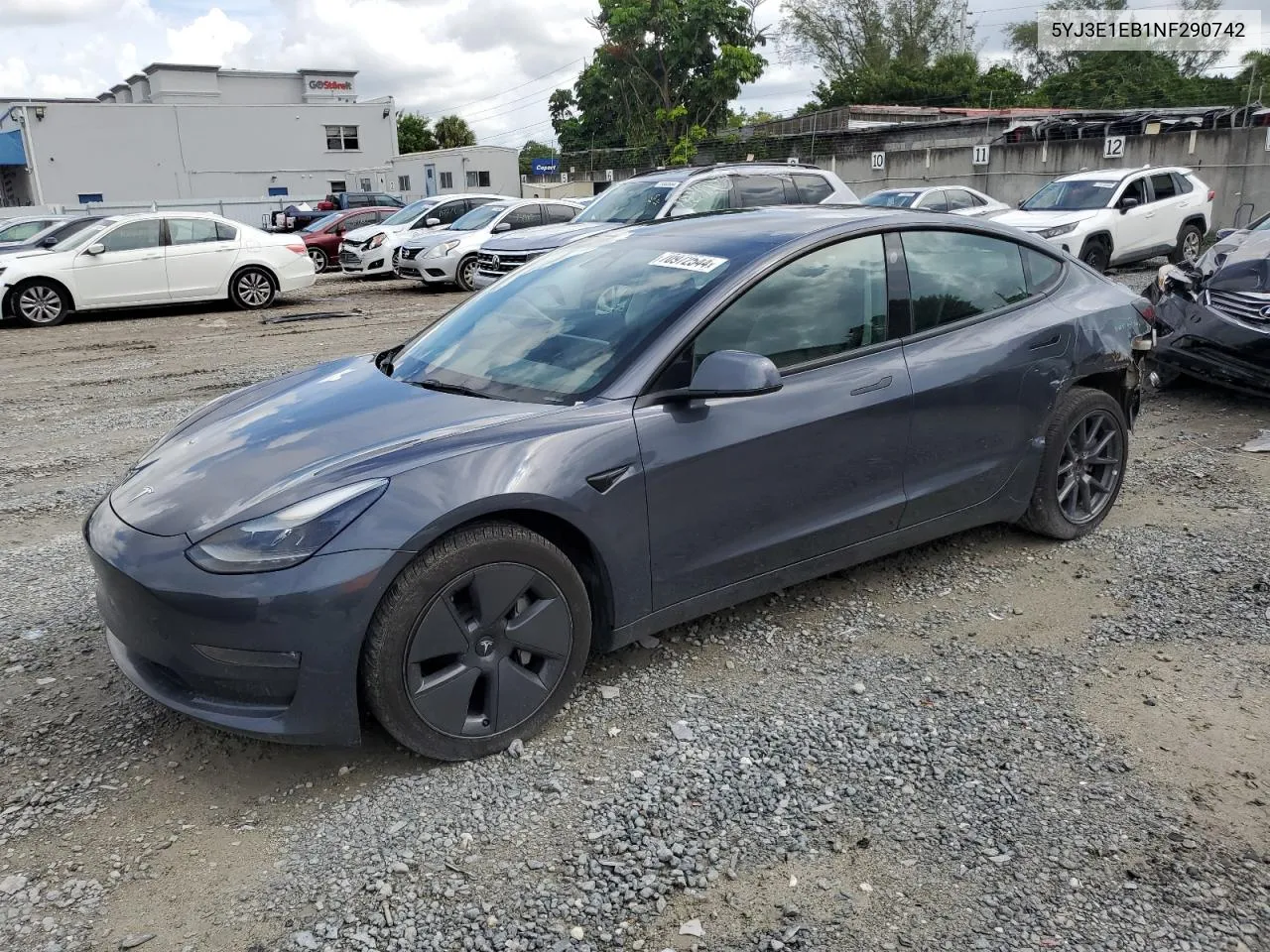 2022 Tesla Model 3 VIN: 5YJ3E1EB1NF290742 Lot: 70972544