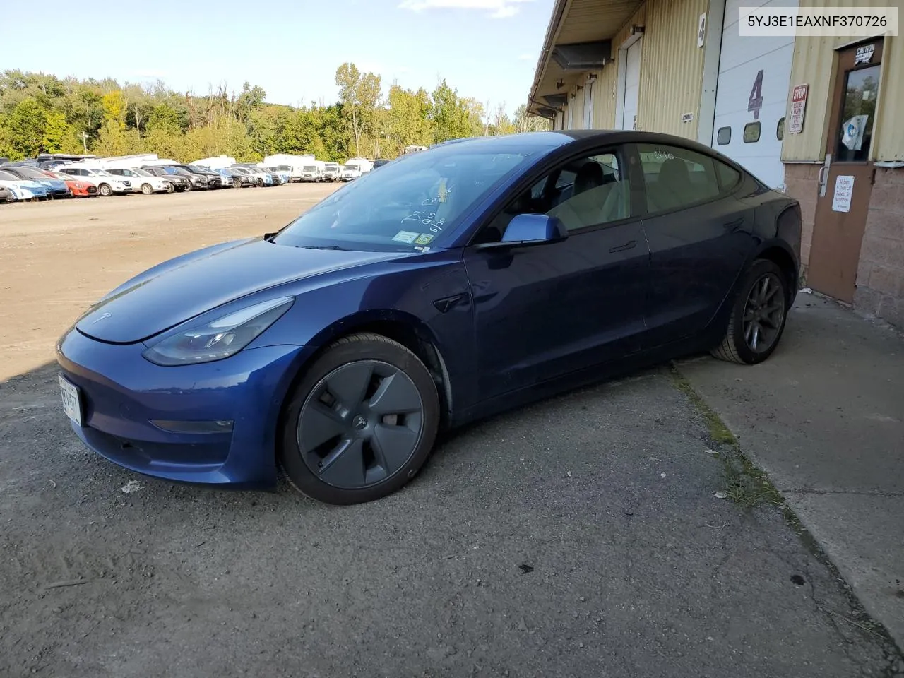 5YJ3E1EAXNF370726 2022 Tesla Model 3