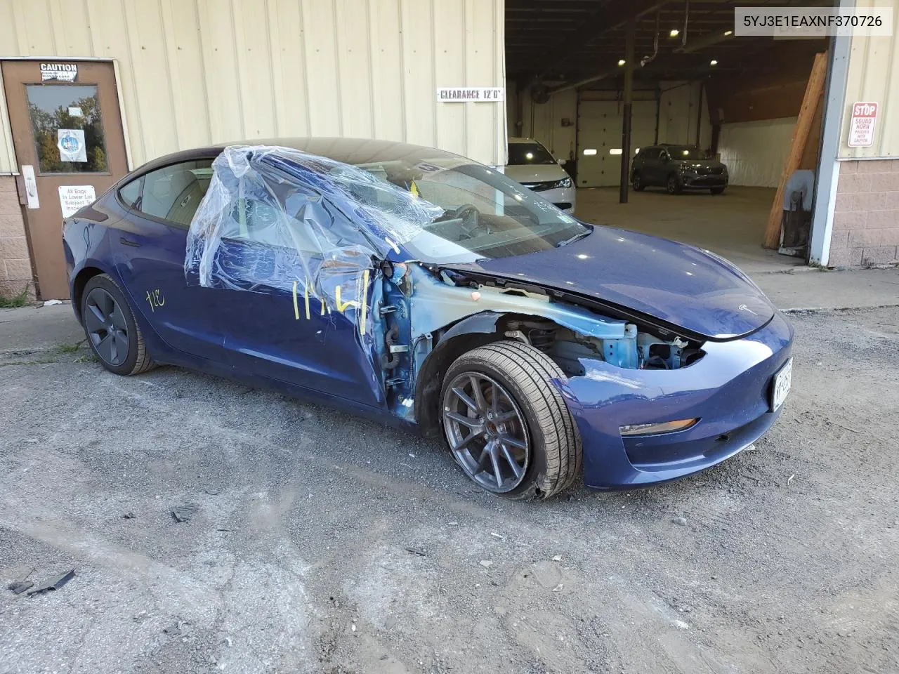 5YJ3E1EAXNF370726 2022 Tesla Model 3