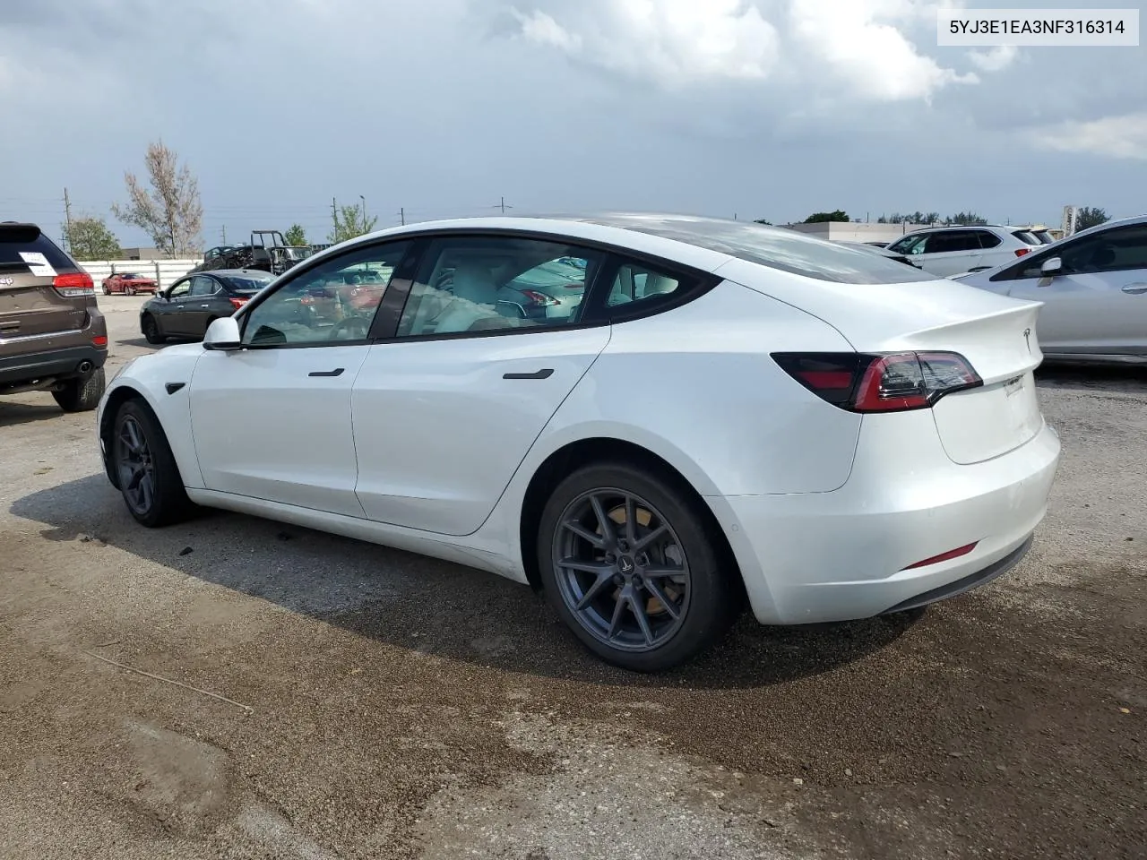 5YJ3E1EA3NF316314 2022 Tesla Model 3