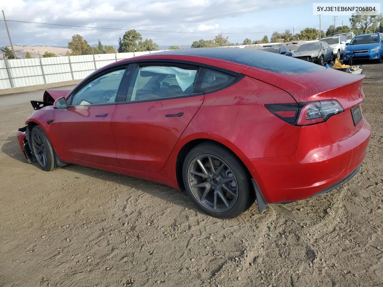 5YJ3E1EB6NF206804 2022 Tesla Model 3