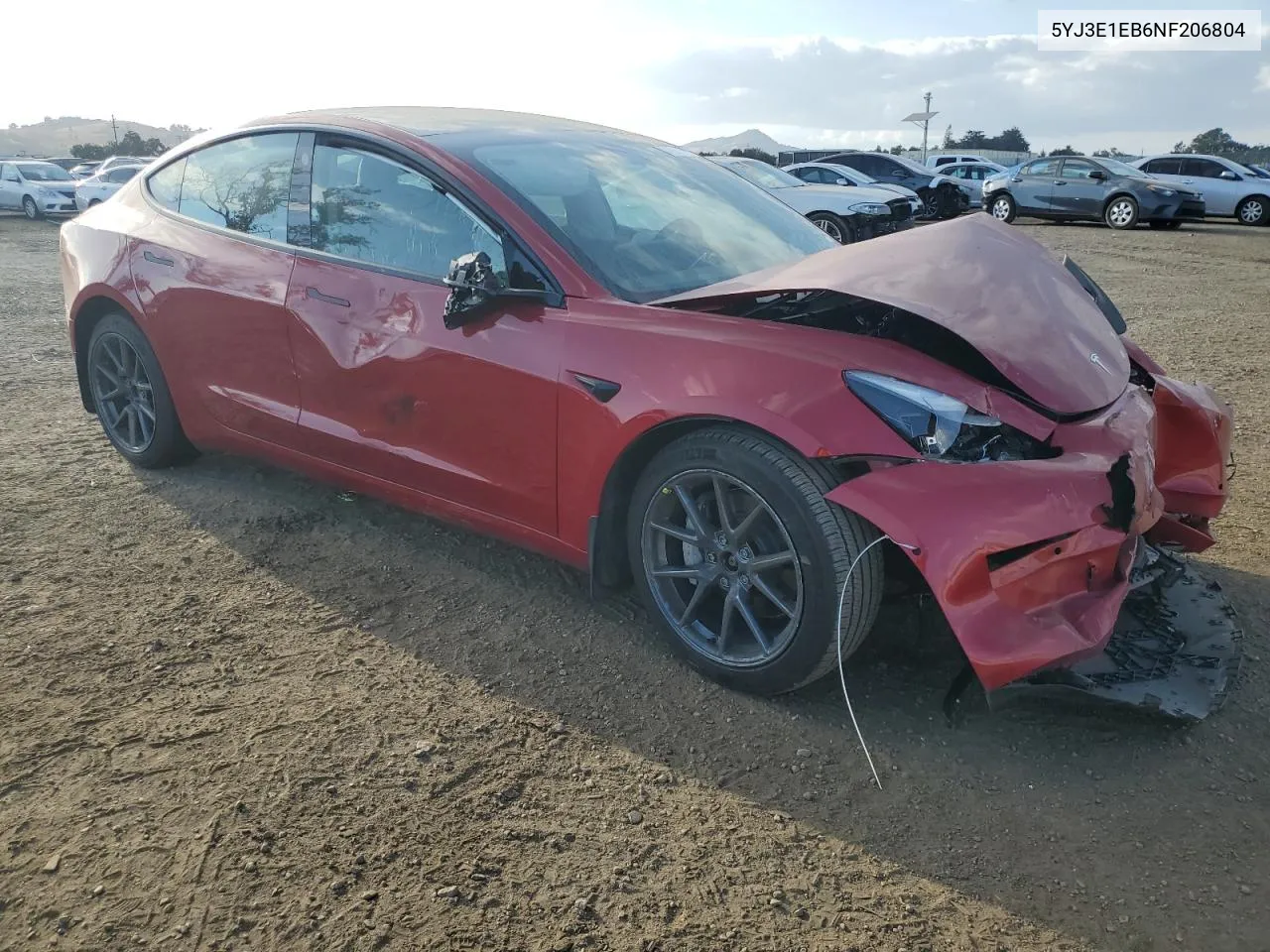 5YJ3E1EB6NF206804 2022 Tesla Model 3