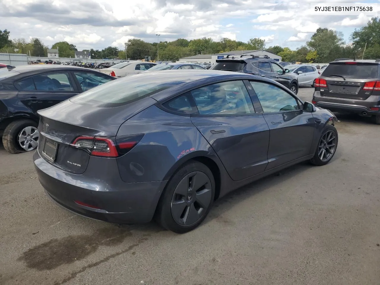 2022 Tesla Model 3 VIN: 5YJ3E1EB1NF175638 Lot: 71602234