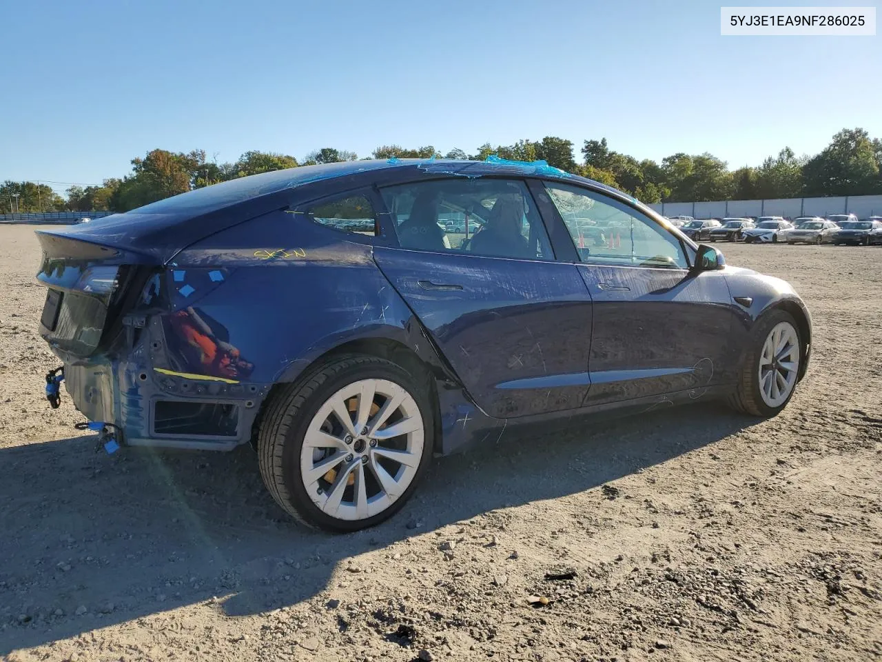 2022 Tesla Model 3 VIN: 5YJ3E1EA9NF286025 Lot: 72580784