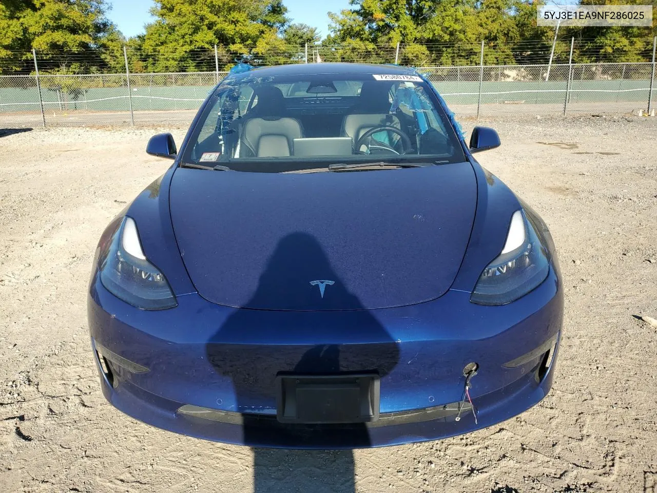 2022 Tesla Model 3 VIN: 5YJ3E1EA9NF286025 Lot: 72580784