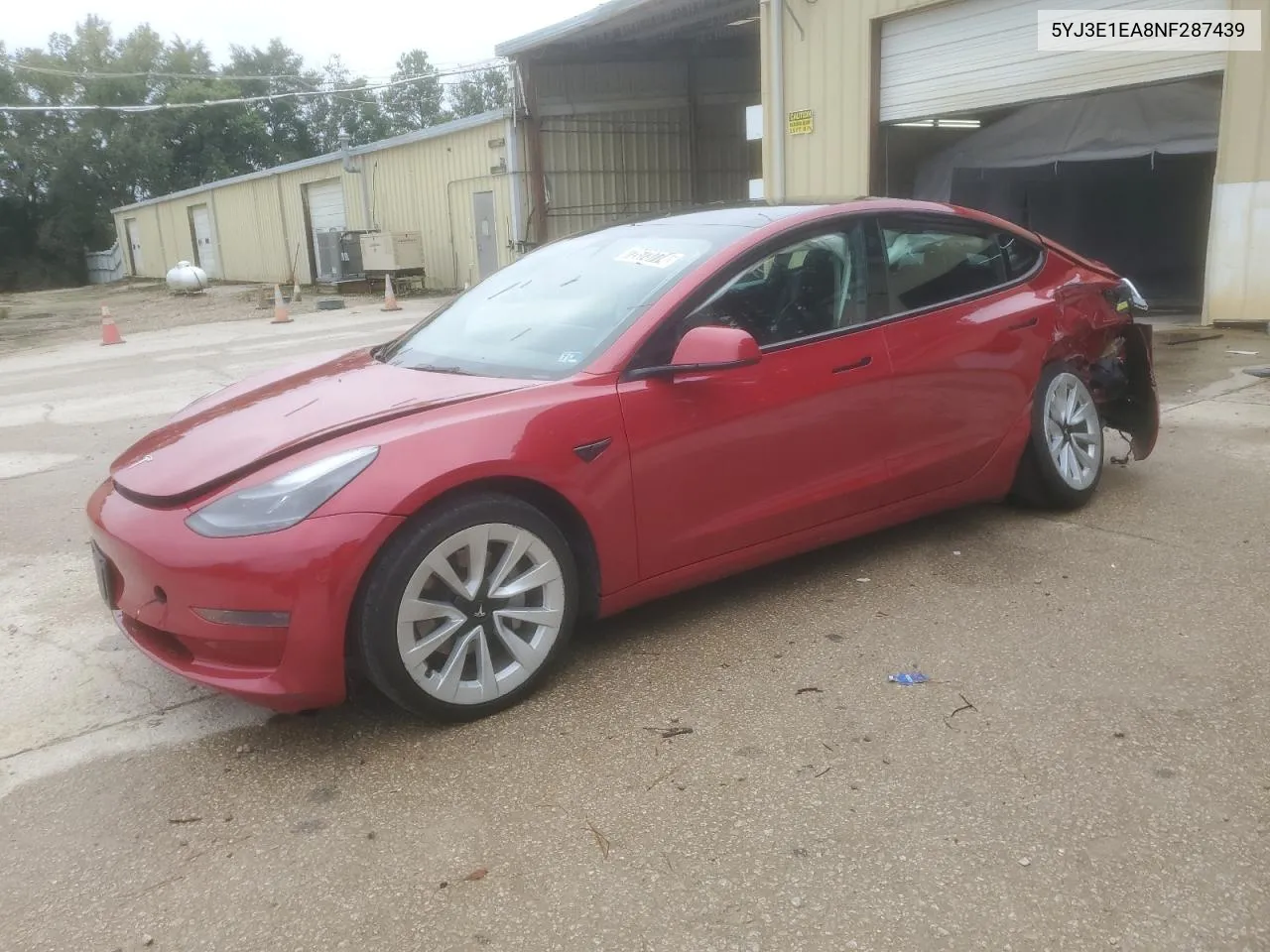 2022 Tesla Model 3 VIN: 5YJ3E1EA8NF287439 Lot: 72673774