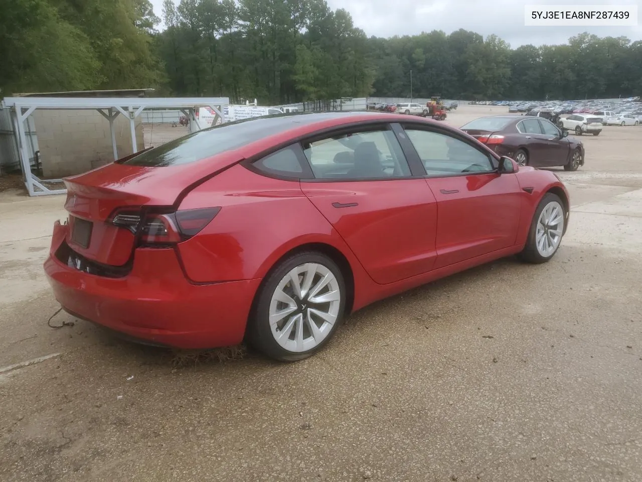 2022 Tesla Model 3 VIN: 5YJ3E1EA8NF287439 Lot: 72673774