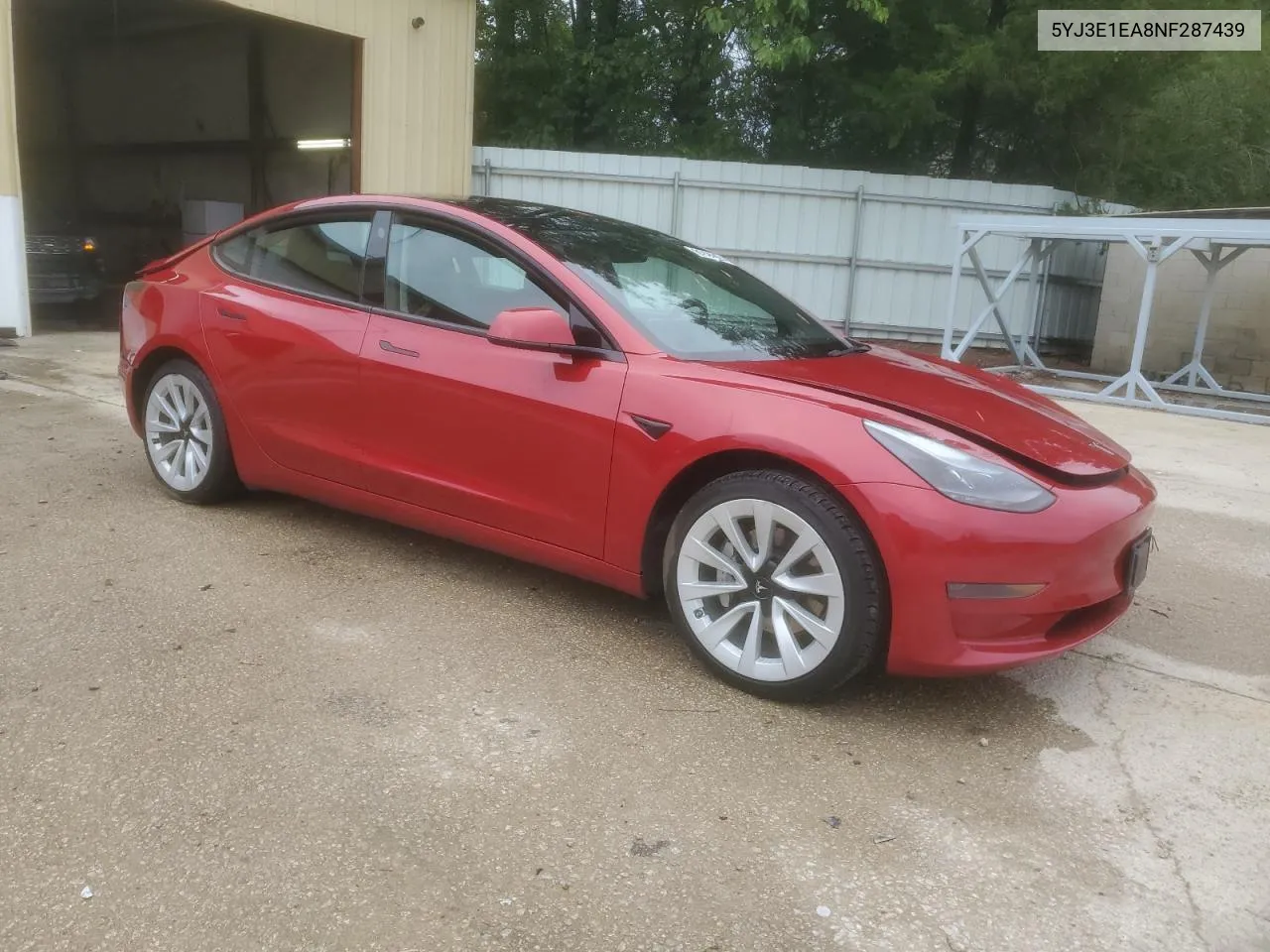 2022 Tesla Model 3 VIN: 5YJ3E1EA8NF287439 Lot: 72673774