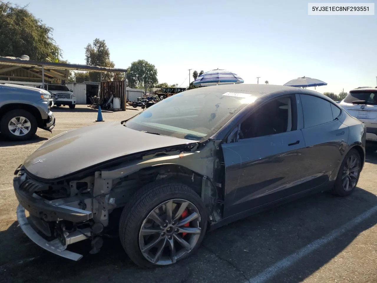 5YJ3E1EC8NF293551 2022 Tesla Model 3