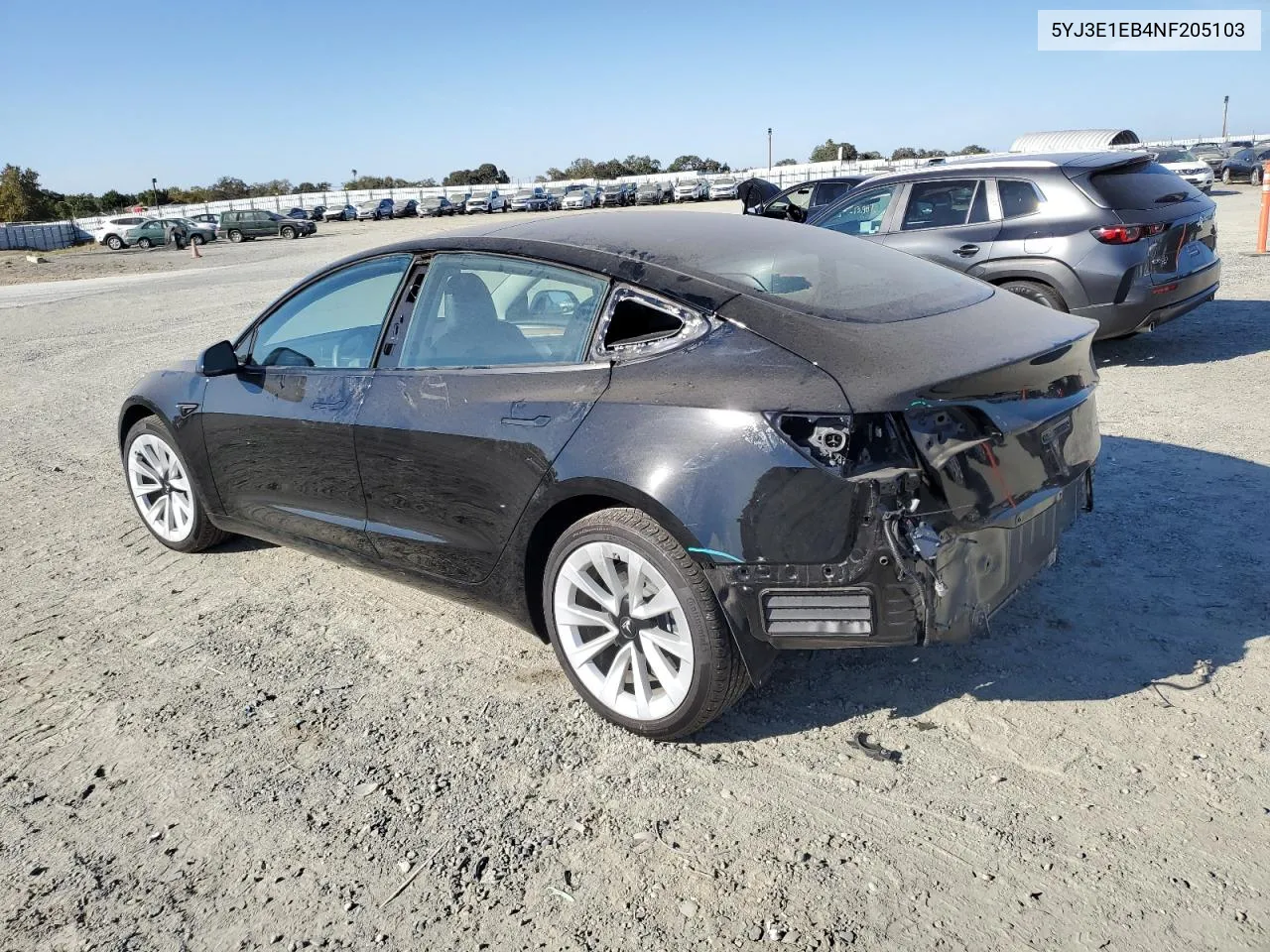 2022 Tesla Model 3 VIN: 5YJ3E1EB4NF205103 Lot: 72796004