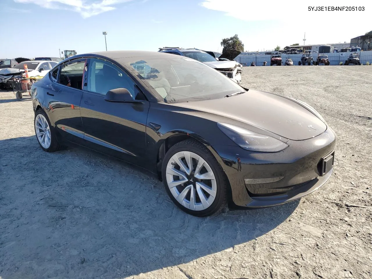 2022 Tesla Model 3 VIN: 5YJ3E1EB4NF205103 Lot: 72796004