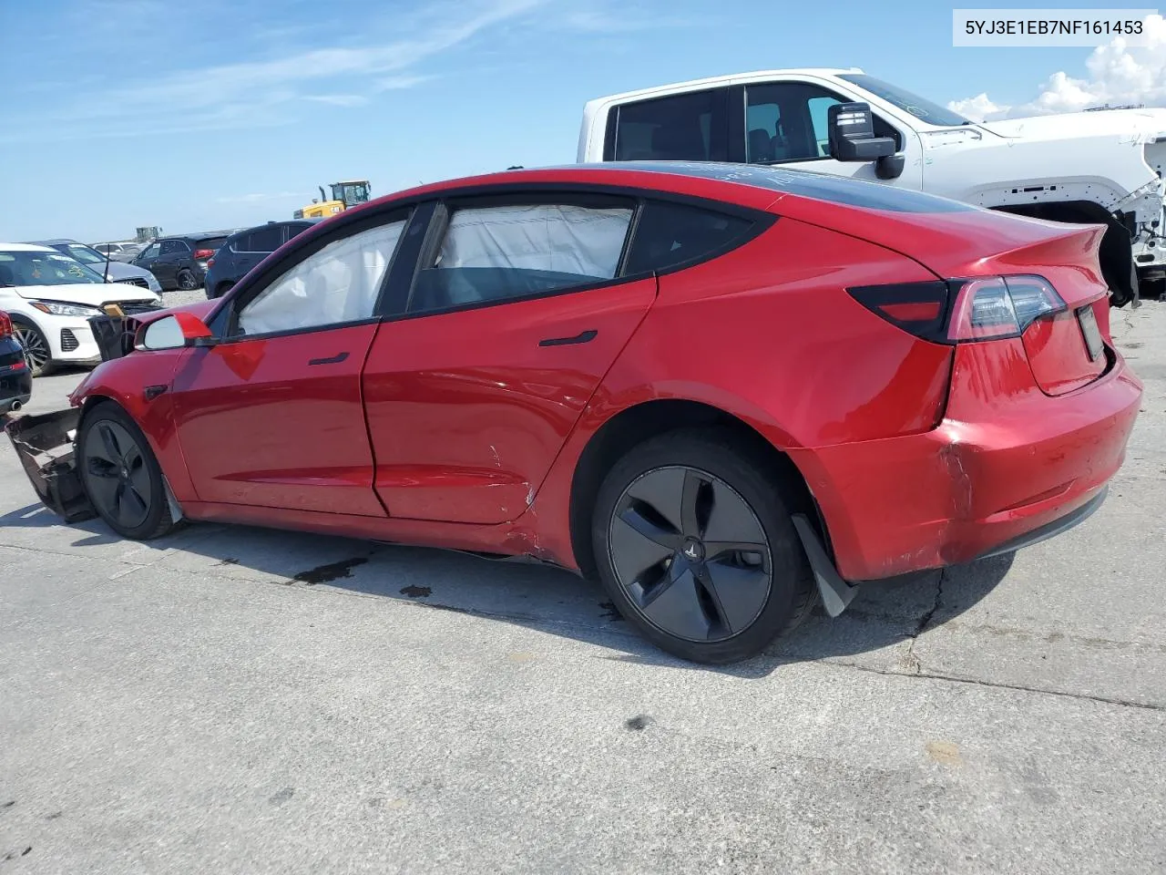 2022 Tesla Model 3 VIN: 5YJ3E1EB7NF161453 Lot: 72925114