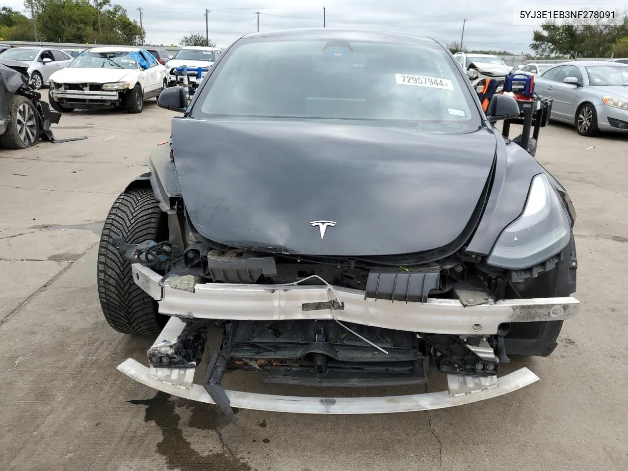 2022 Tesla Model 3 VIN: 5YJ3E1EB3NF278091 Lot: 72957944