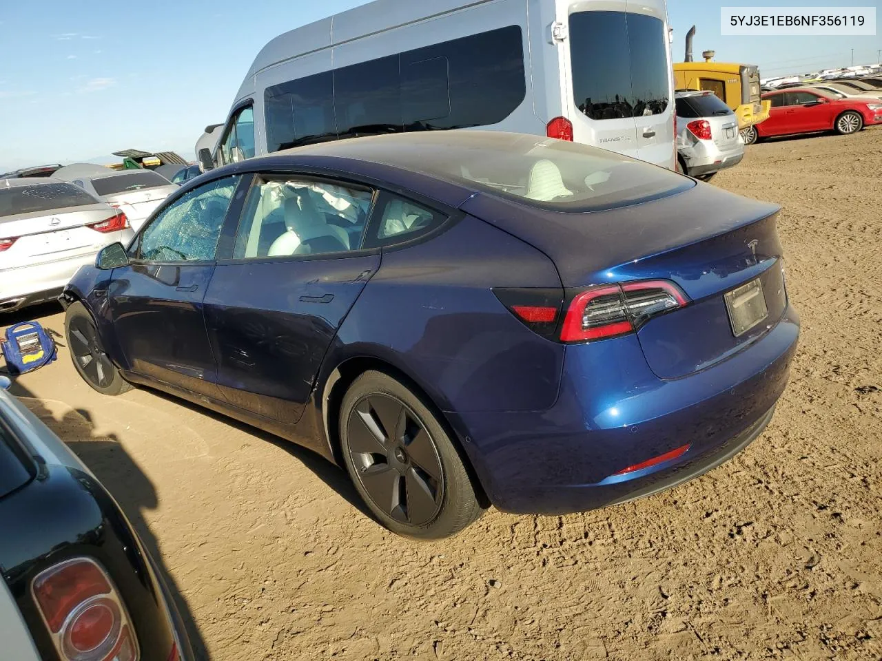 2022 Tesla Model 3 VIN: 5YJ3E1EB6NF356119 Lot: 73010954