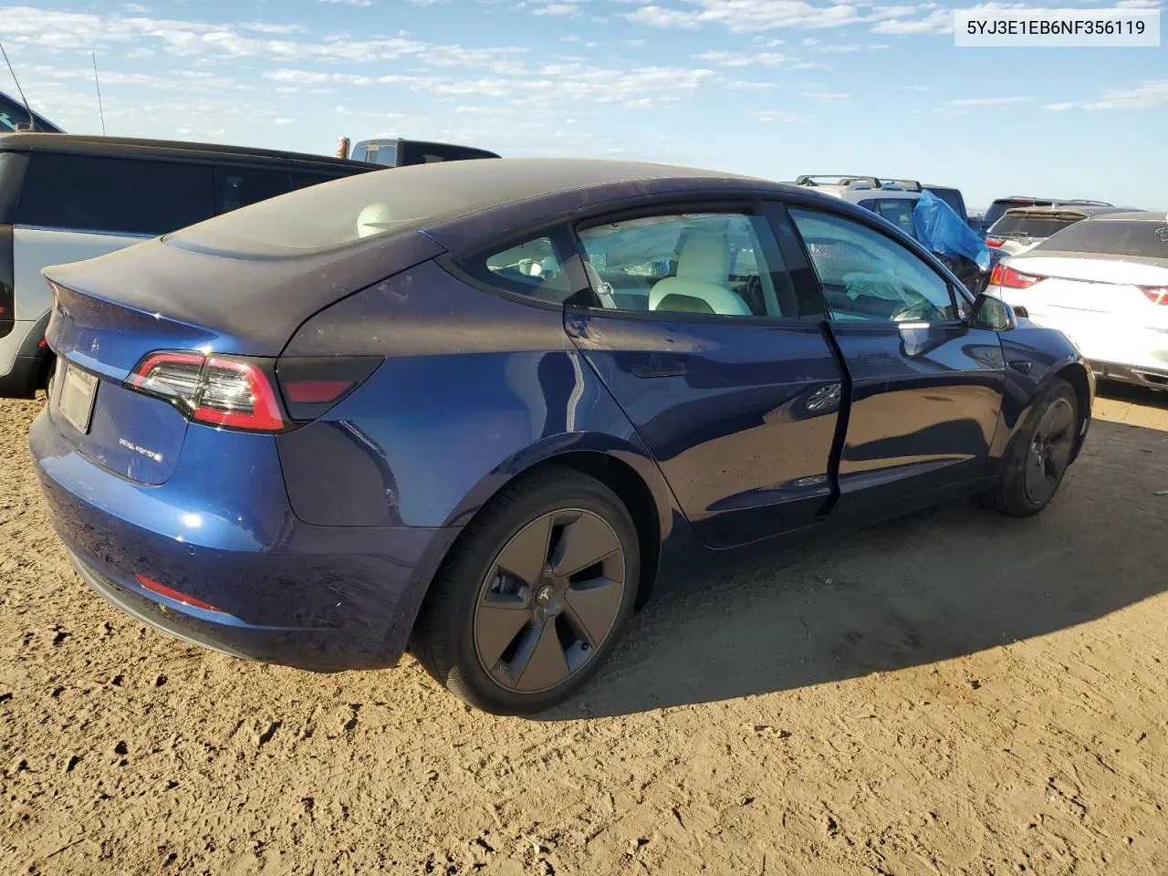 5YJ3E1EB6NF356119 2022 Tesla Model 3