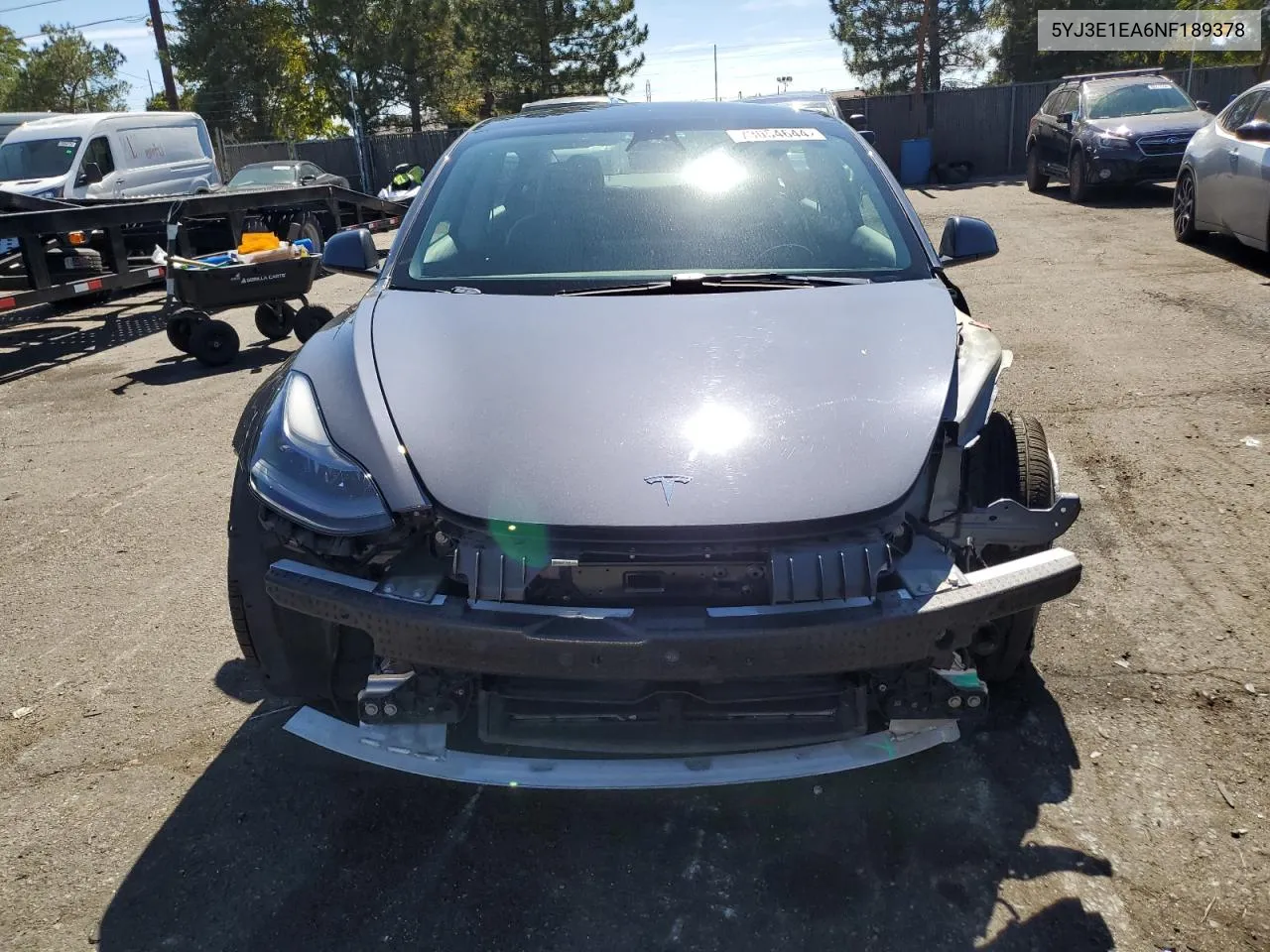 2022 Tesla Model 3 VIN: 5YJ3E1EA6NF189378 Lot: 73054644