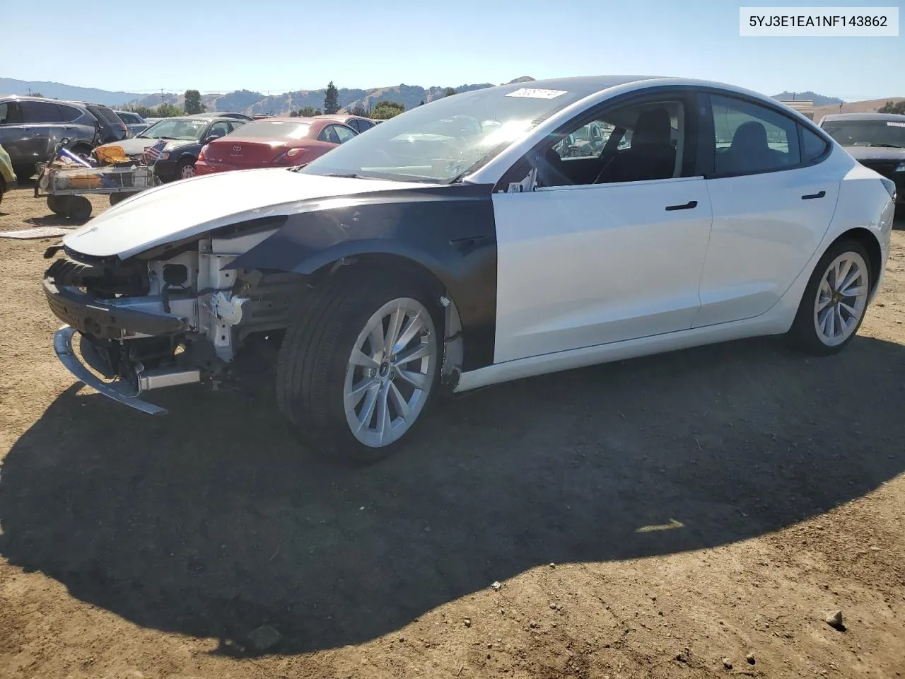 2022 Tesla Model 3 VIN: 5YJ3E1EA1NF143862 Lot: 73081174